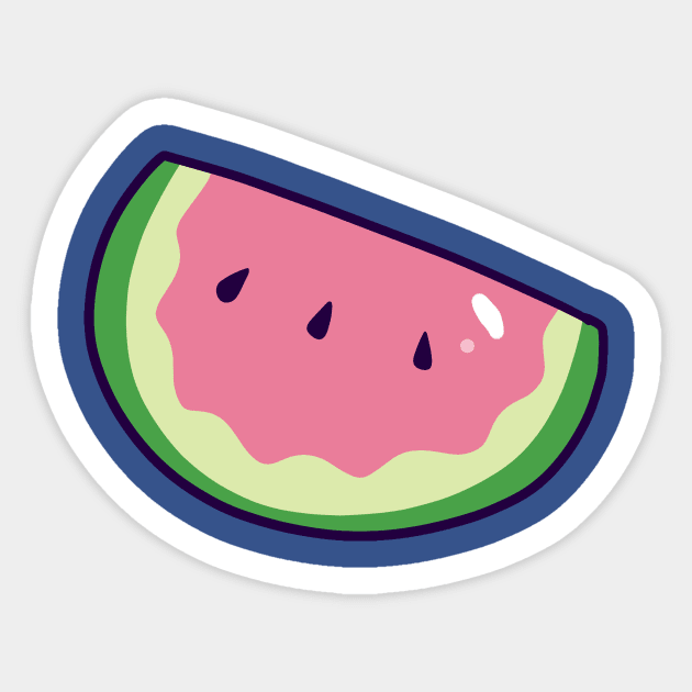 Watermelon Wedge Sticker by saradaboru